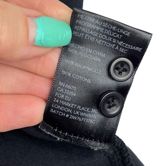 BDG Denim Ombre Shirt Womens Medium Long Sleeve Chambray Button Down Boxy Black - Picture 11 of 11